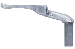 A sewing machine part, made of metal, with a silver color. It appears to be a component related to the looper mechanism.
