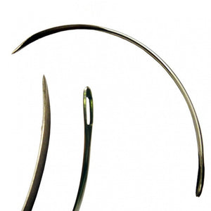 curved needle on a white background